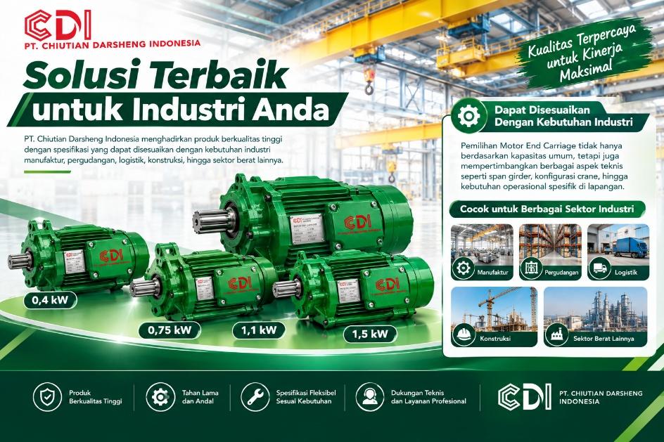 Pilihan Motor End Carriage untuk berbagai industri